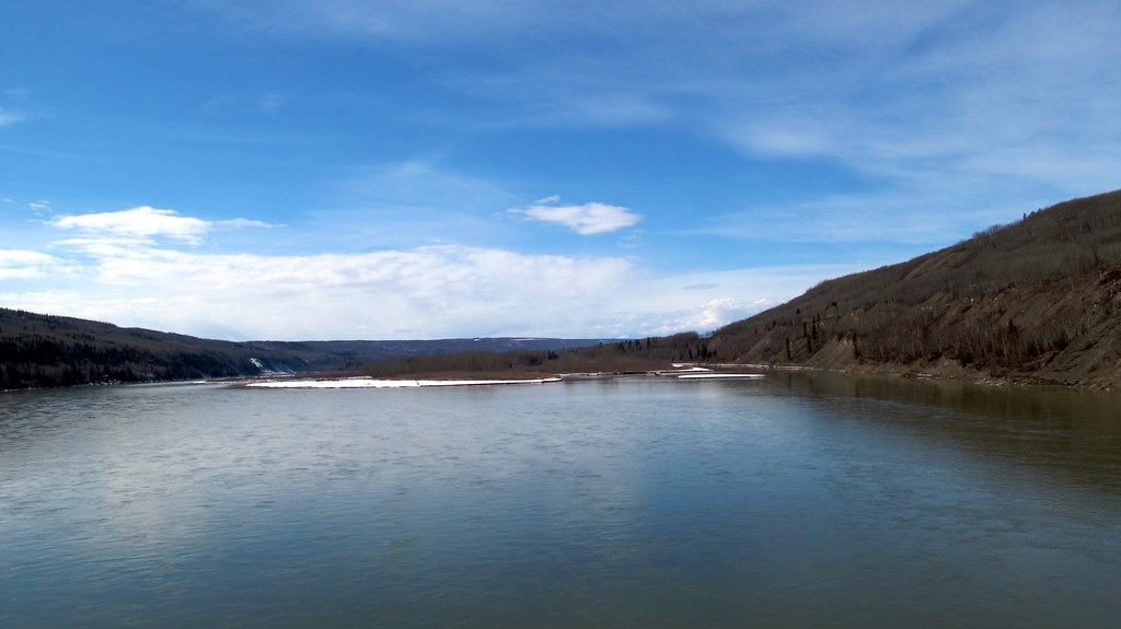 The Peace River Looking east down the Peace River from the… Flickr
