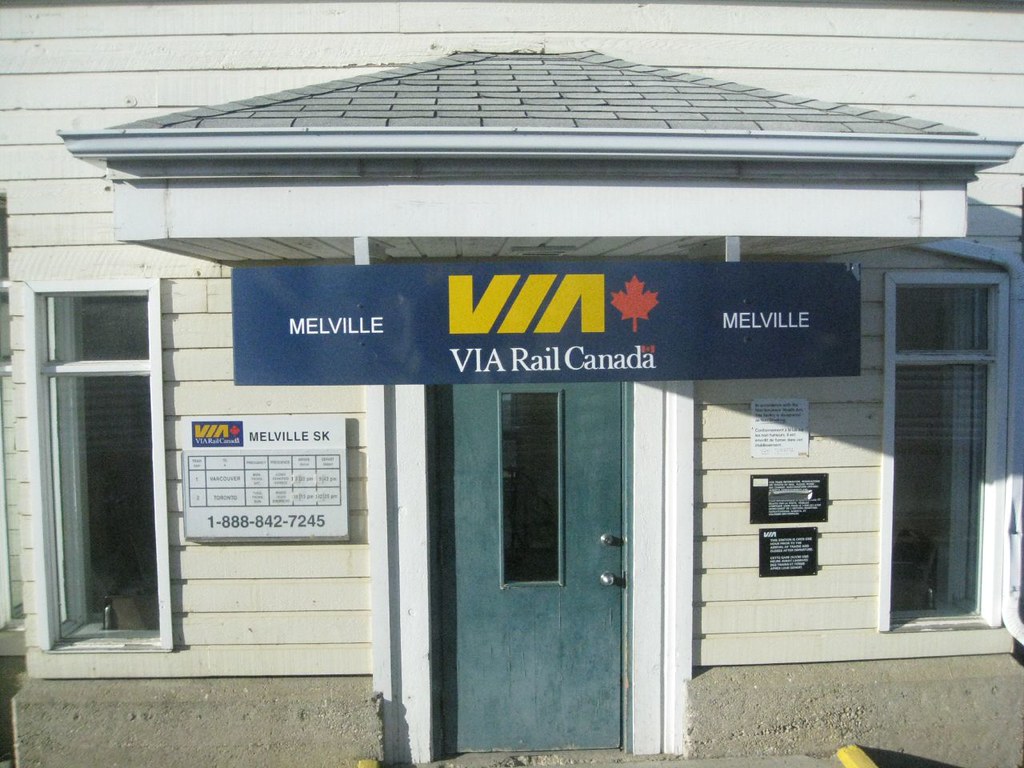 Melville SK The new VIA station at Melville SK. The train … Flickr