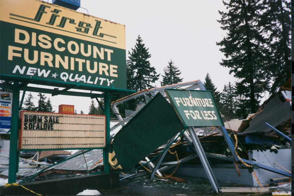 Discount Furniture Everett, 1996 Roof collapsed due to the… Simon