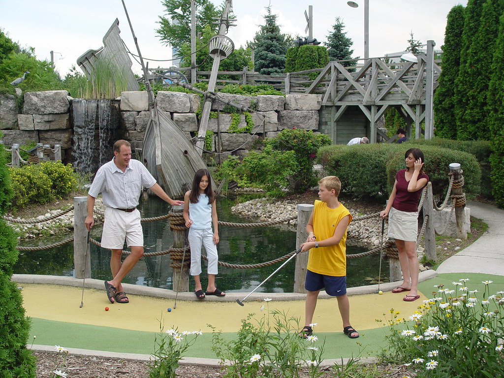 Mini golf at Adventure Village It's a multilevel strategi… Flickr