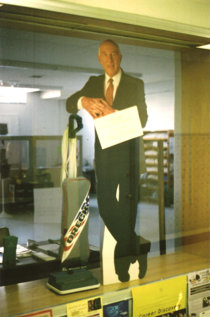 Yes, that's a cardboard cutout of David Oreck. Some colleg… Flickr