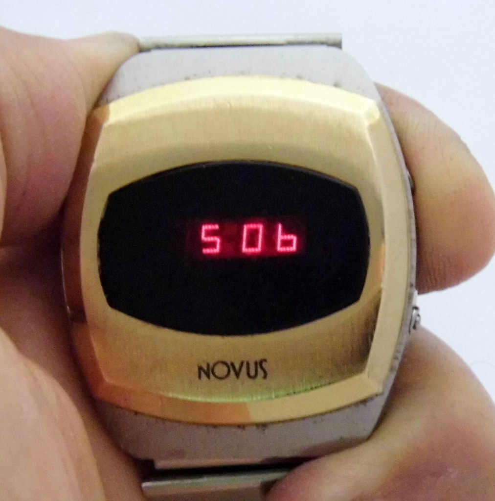 Vintage Novus Men's Red LED Digital Watch, Swiss Made Case… Flickr