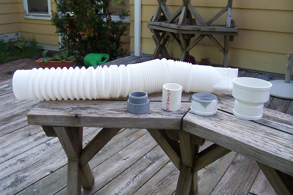 rain barrel parts PVC piecesparts to make funnel for down… Flickr