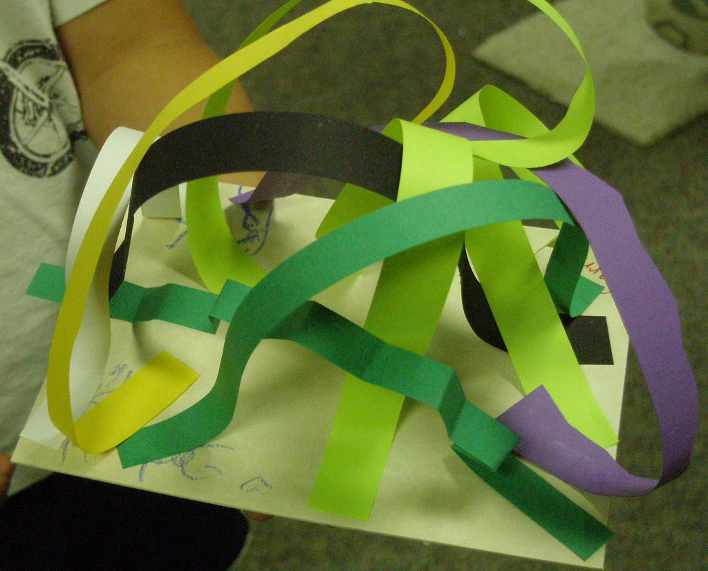 1 Paper Strip Sculptures June 18 2009 Bradford Memorial Library