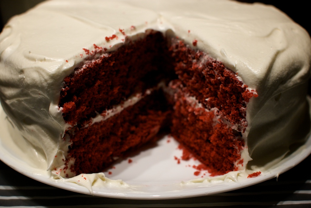 My First Red Velvet Cake Made it tonight for St. Patrick's… Flickr