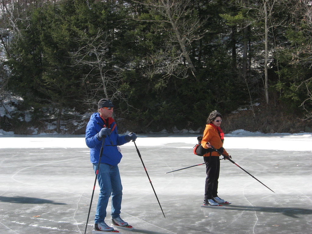 Jamie and Nicole skating Connecticut River, near Fairlee, … Flickr