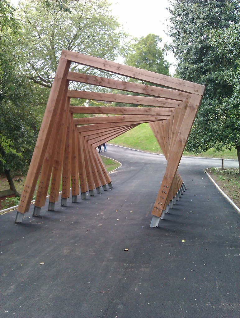 Weird wooden structure near Ettrick Grove Barnes Bugle Flickr