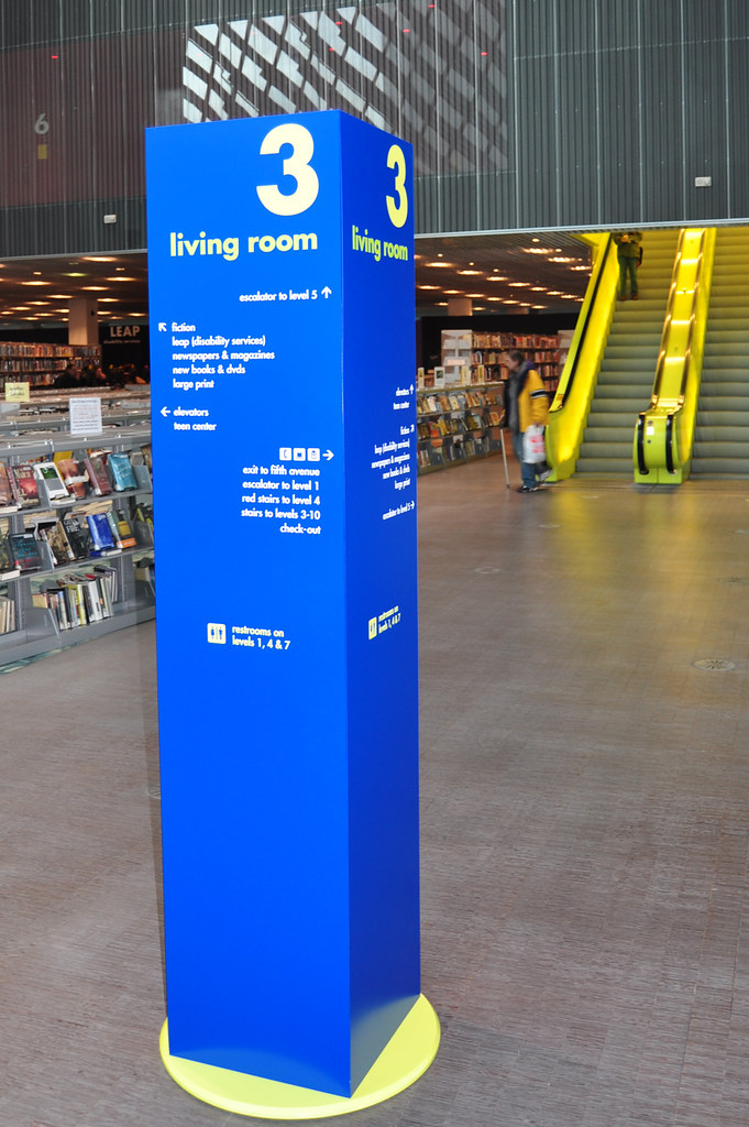 Wayfinding Signage at Seattle Public Library Susan Smith Flickr