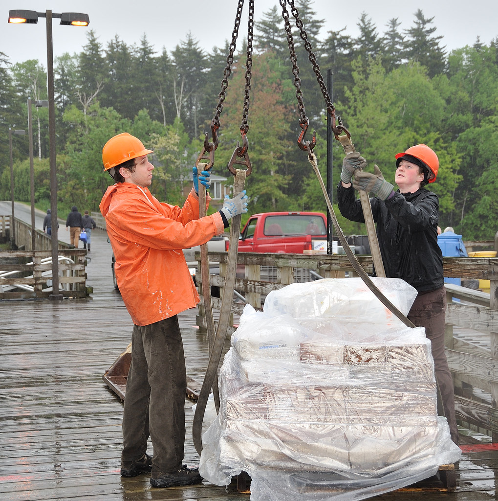 Casco Bay Lines, deck crew, Portland, Maine, May 29, 2009 a photo on