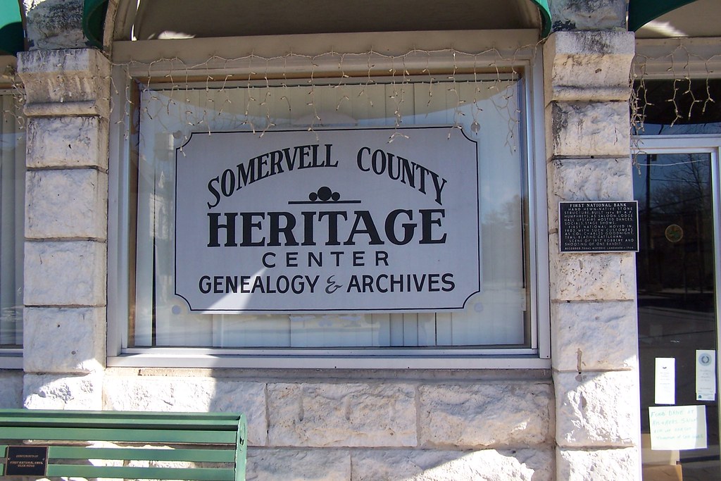 Somervell County Heritage Center Sign Glen Rose, Texas J. Stephen