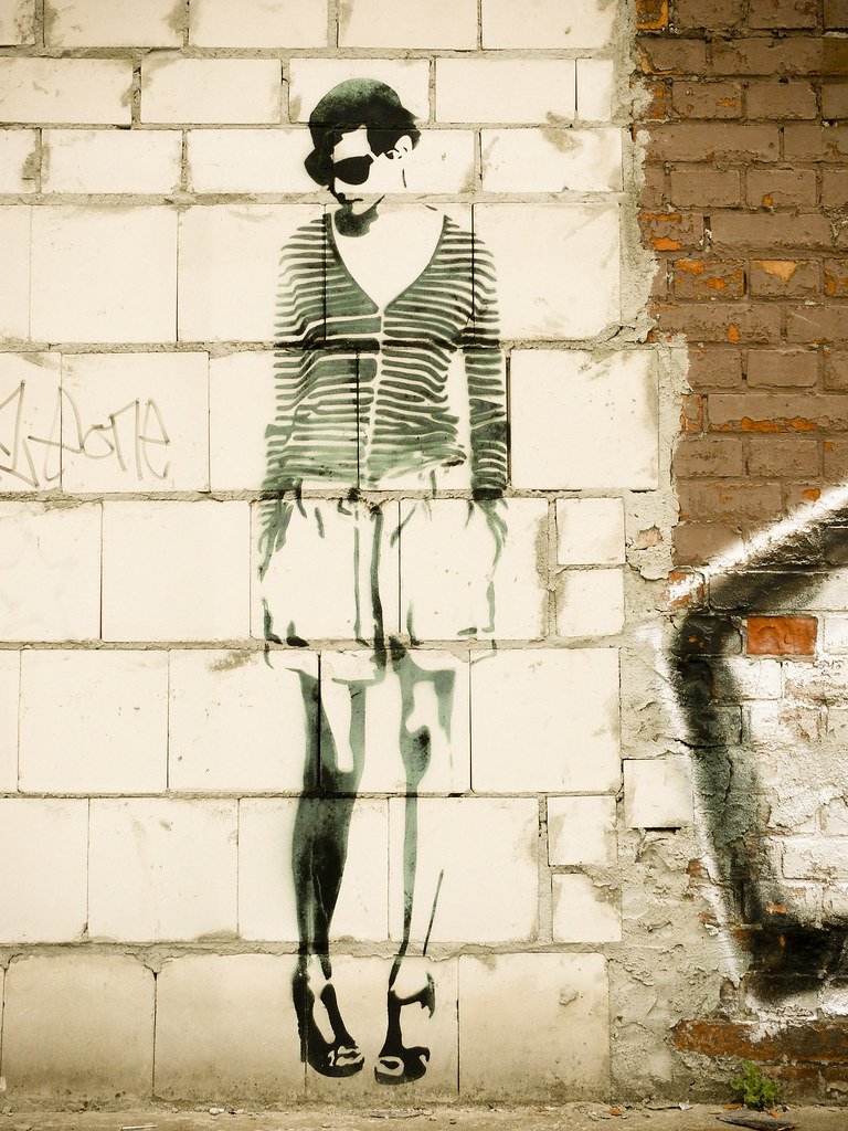 Xoooox Stencil Woman Stencil Art by famous street artist X… Flickr