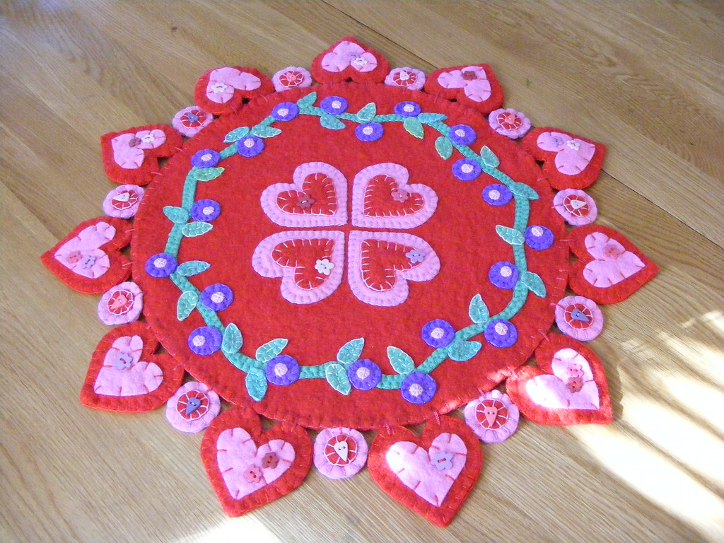 Valentine Hearts Valentine Penny Rug Lisa'sPennies Flickr