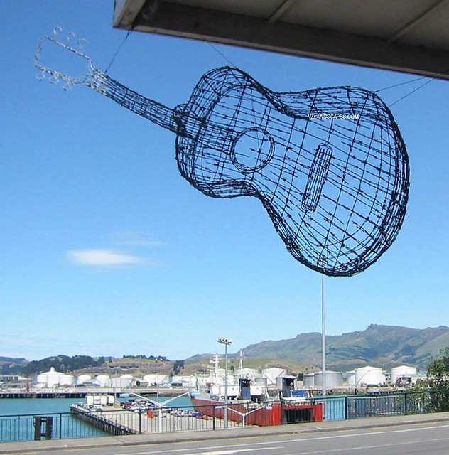 Barbed Wire Guitar. Street Art. NZ. a photo on Flickriver