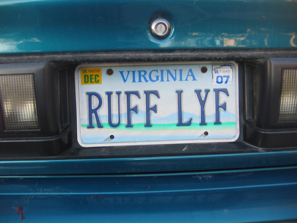 Vanity Plates Virginia has vanity plates on about 1 out of… Flickr