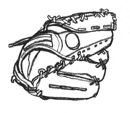 Drawing of a Baseball glove Paul Doeman Flickr