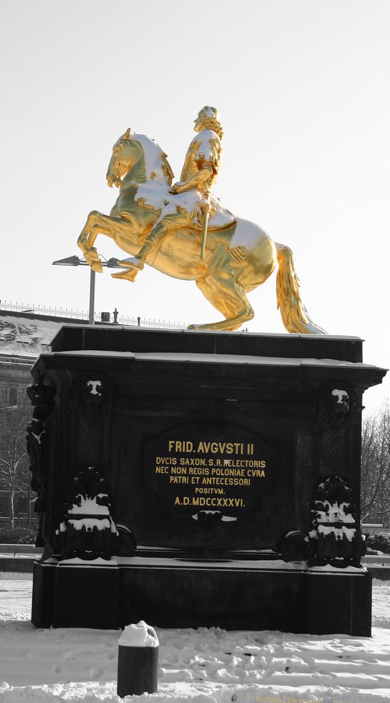 Der Goldene Reiter I Auf Inschrift ist zu lesen "FRID.AUG… Flickr
