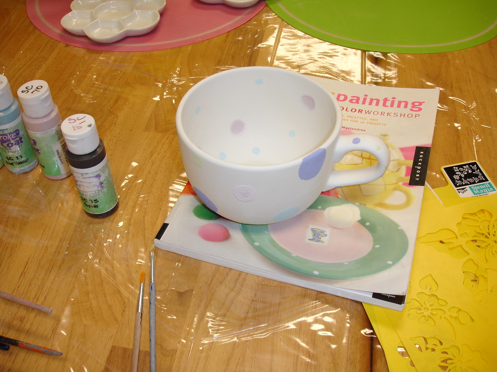 Soup Cup Leslie Painted at PaintItYourself Pottery Shop Flickr