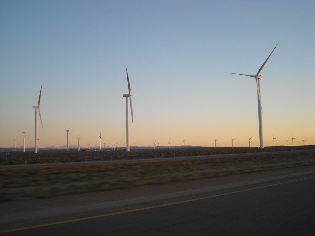 Fort Bridger Wind Farm Along Interstate 80 at Dusk Flickr