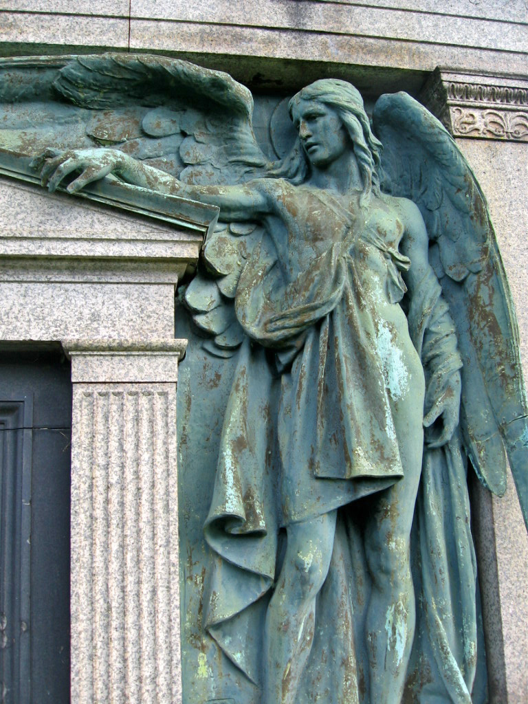 Angel sculpture on monument, Glasgow Necropolis, Scotland Flickr