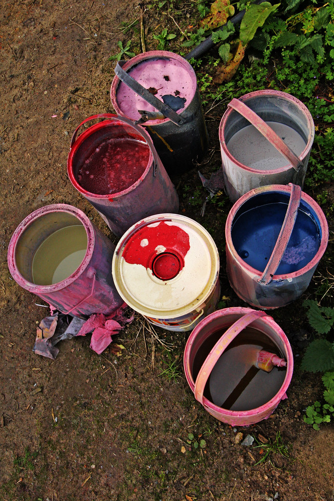 pink paint pots secret rusty and crusty haven Norfolk, Eng… Leo