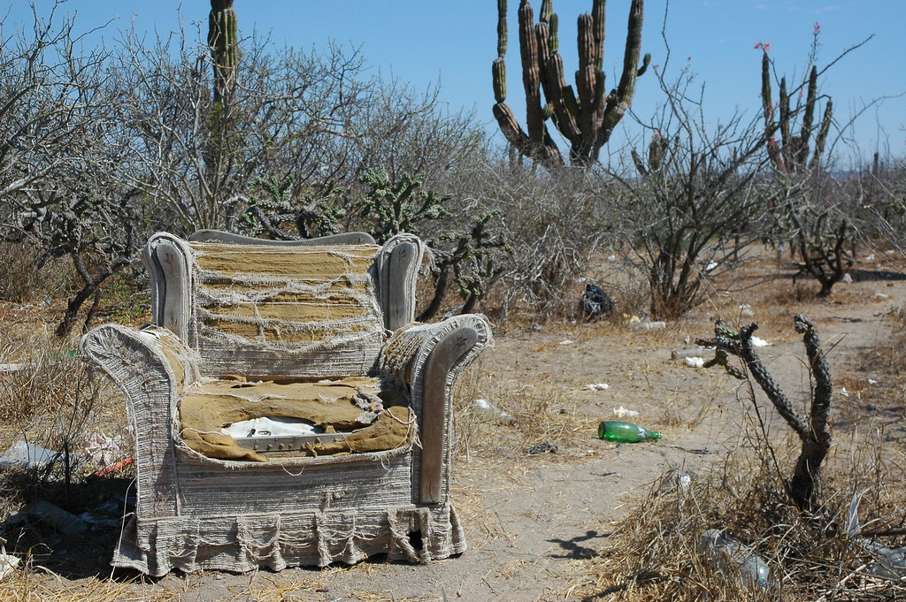 Armchair philosophy; All the comforts of home, roadside wo… Flickr