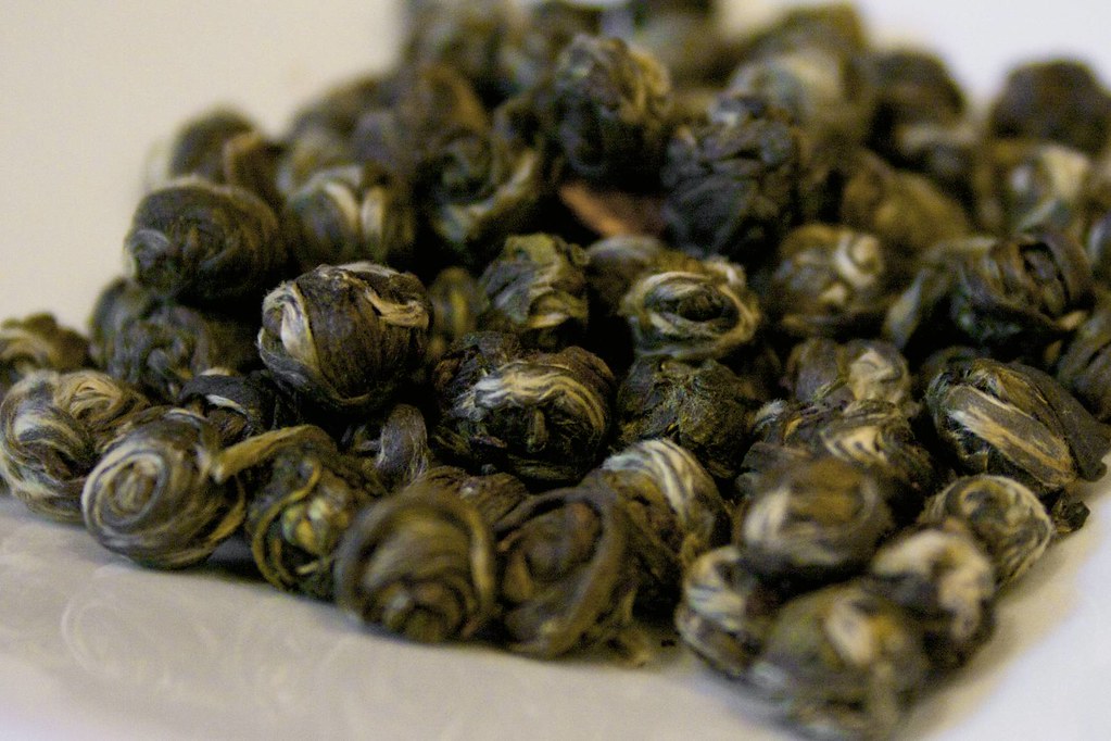 Jasmine Dragon Phoenix Pearls Teavana, scented, handrolle… Flickr