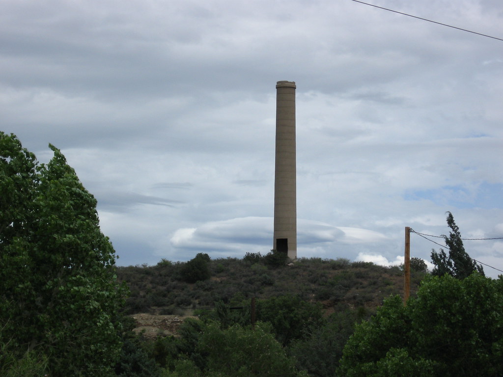 Smokestack 160) Smokestack from an old smelter in Mayer, A