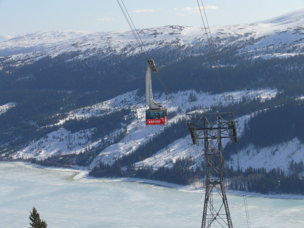Åre 2009 kabinbana It's the longest ski lift in Åre, Swe