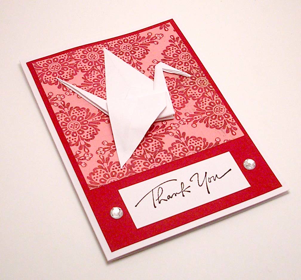Origami Crane Thank You Card kittykatkards Flickr
