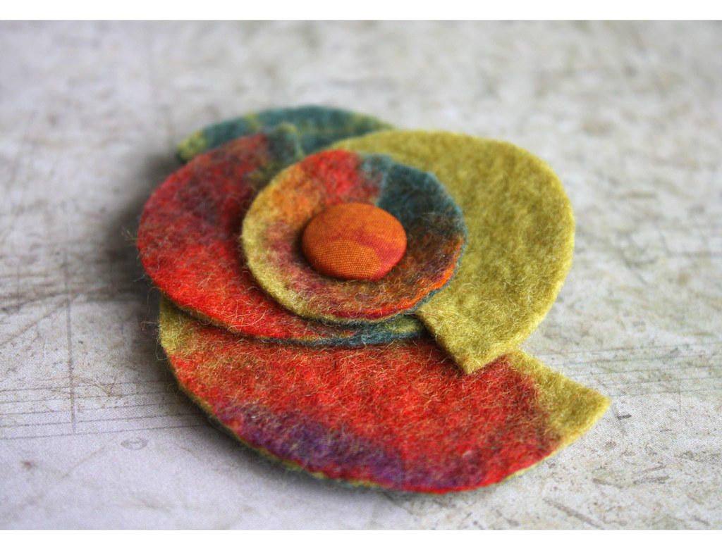 Felt brooch Monika Lamacka Flickr