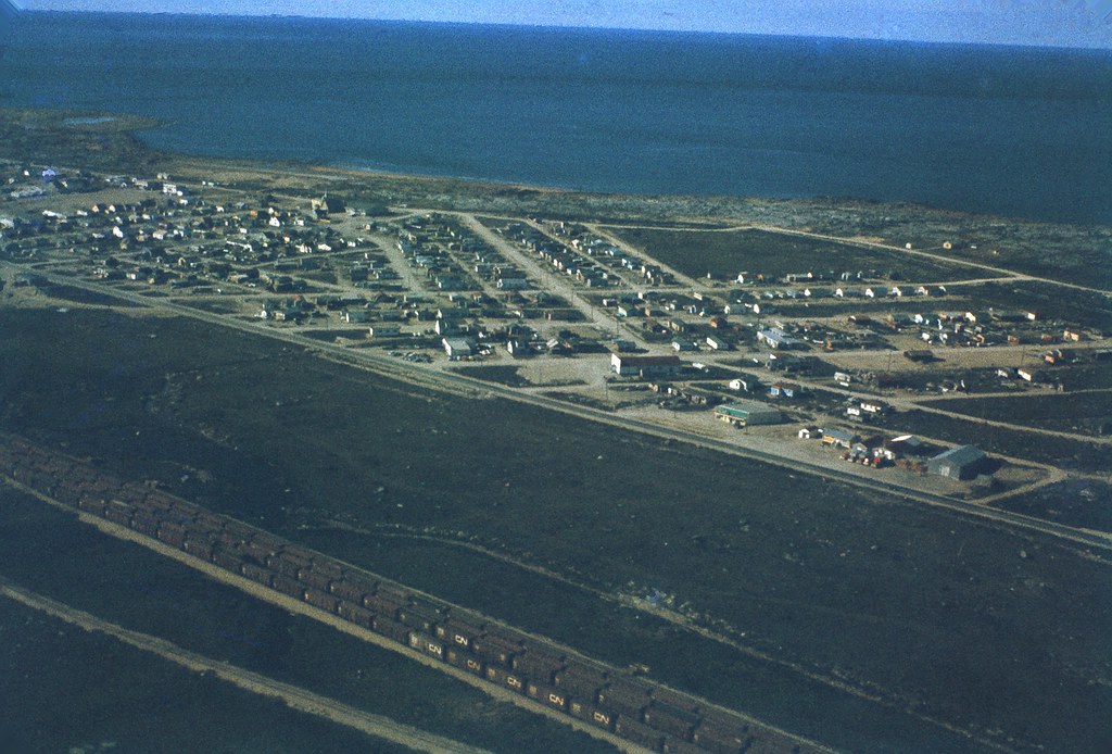 Aerial shot of Churchill, Manitoba, Canada in 1966, photo … Flickr