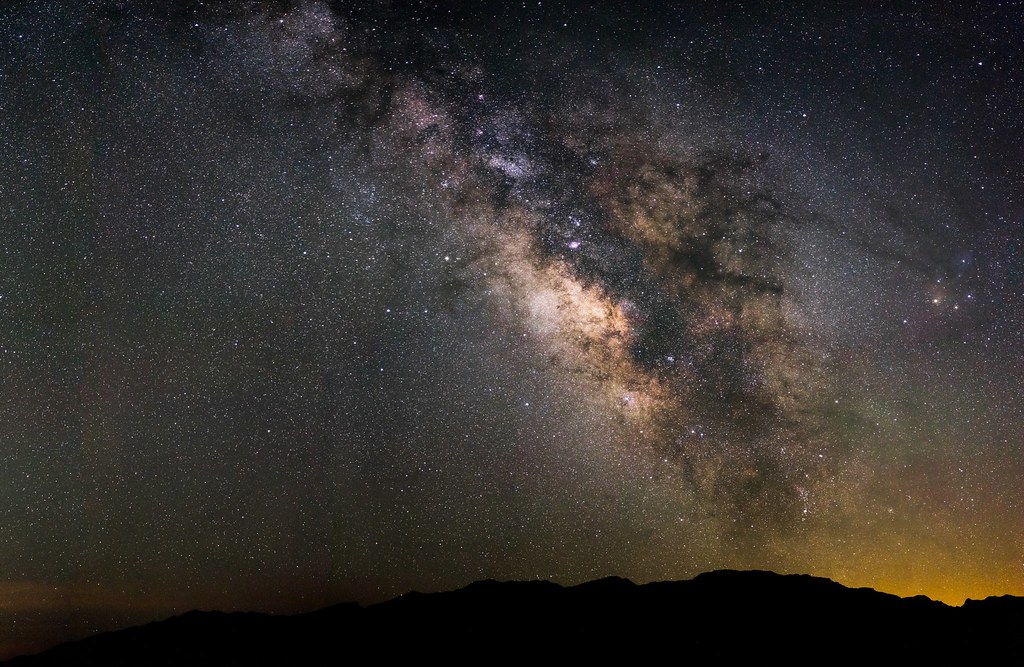 Pano Stitched Milky Way Zabriskie Point, Death Valley, CA.… Flickr