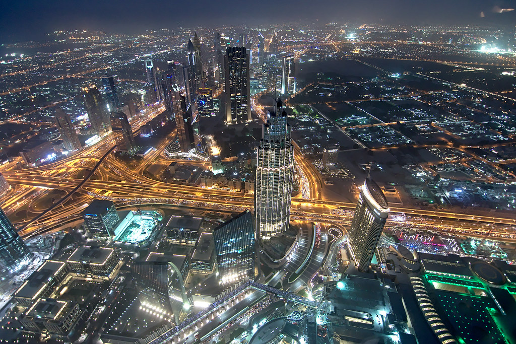 Dubai Night Life Busy Dubai at night. This photo was taken… Flickr