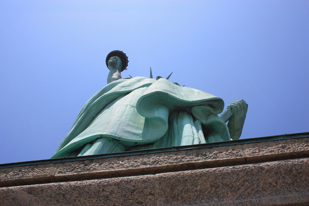 The view from the base of the Statue of Liberty Amy O'Brien Flickr