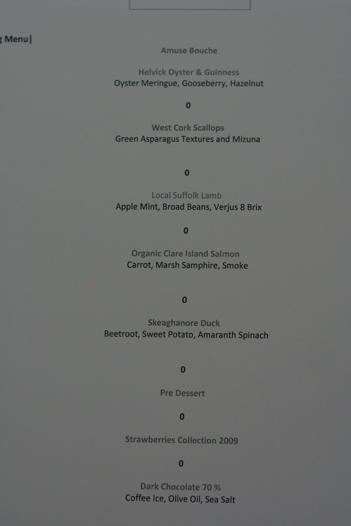 Cliff House Hotel Tasting menu deirdren Flickr