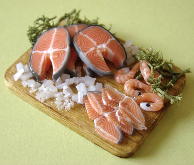 Miniature Salmon Prep Board I love miniature salmon *___* Flickr
