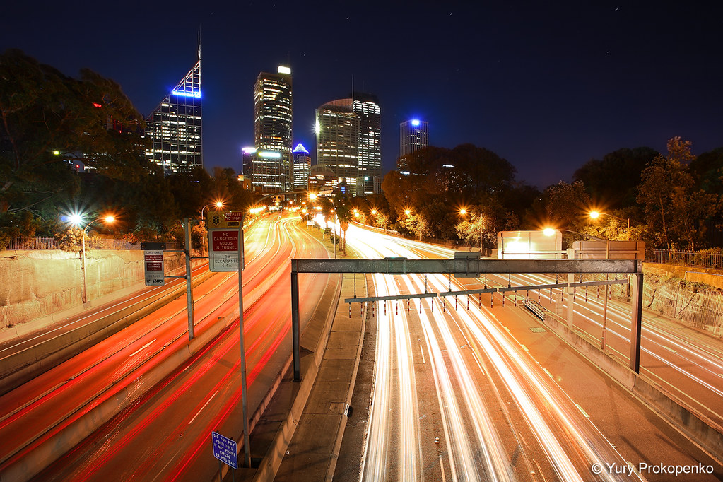 Sydney Traffic Sydney CBD towers and Eastern Distributor a… Flickr