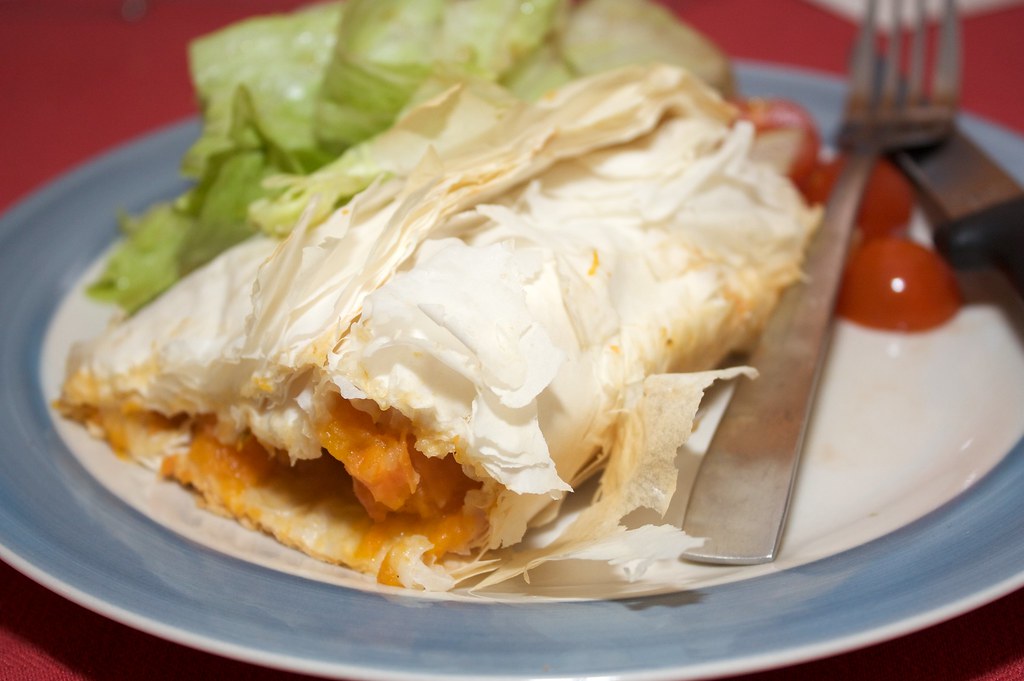pumpkin and sweet potato filo pastry recipe here penguincakes Flickr