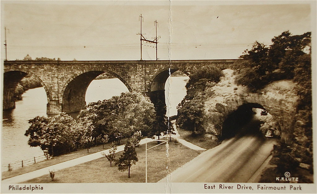 East River Drive Fairmount Park Philadelphia postcard a photo on