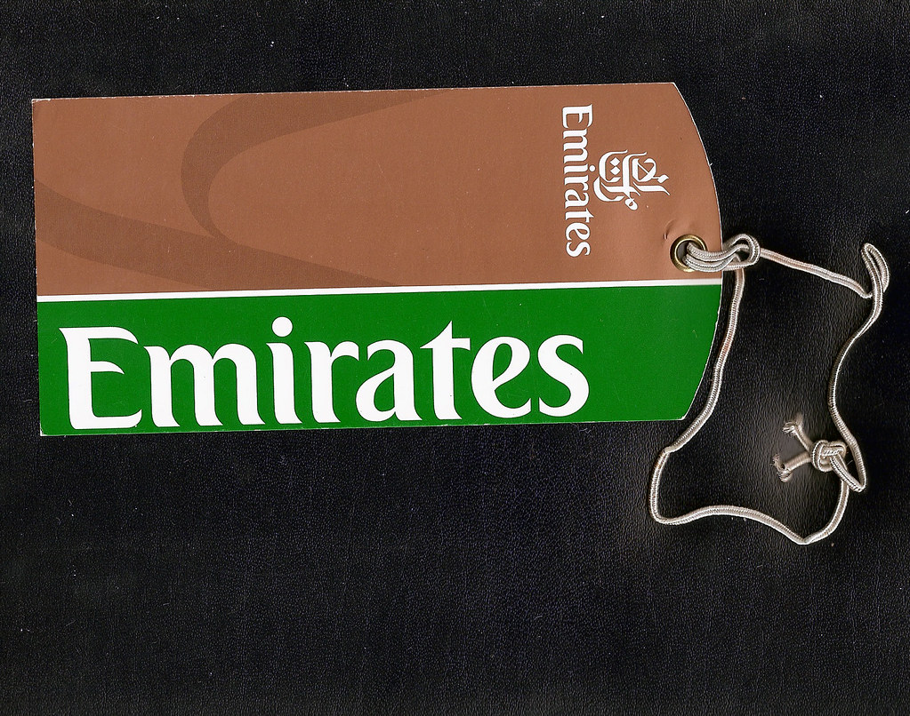 Emirates Economy Luggage Tag Paper version, front side Flickr