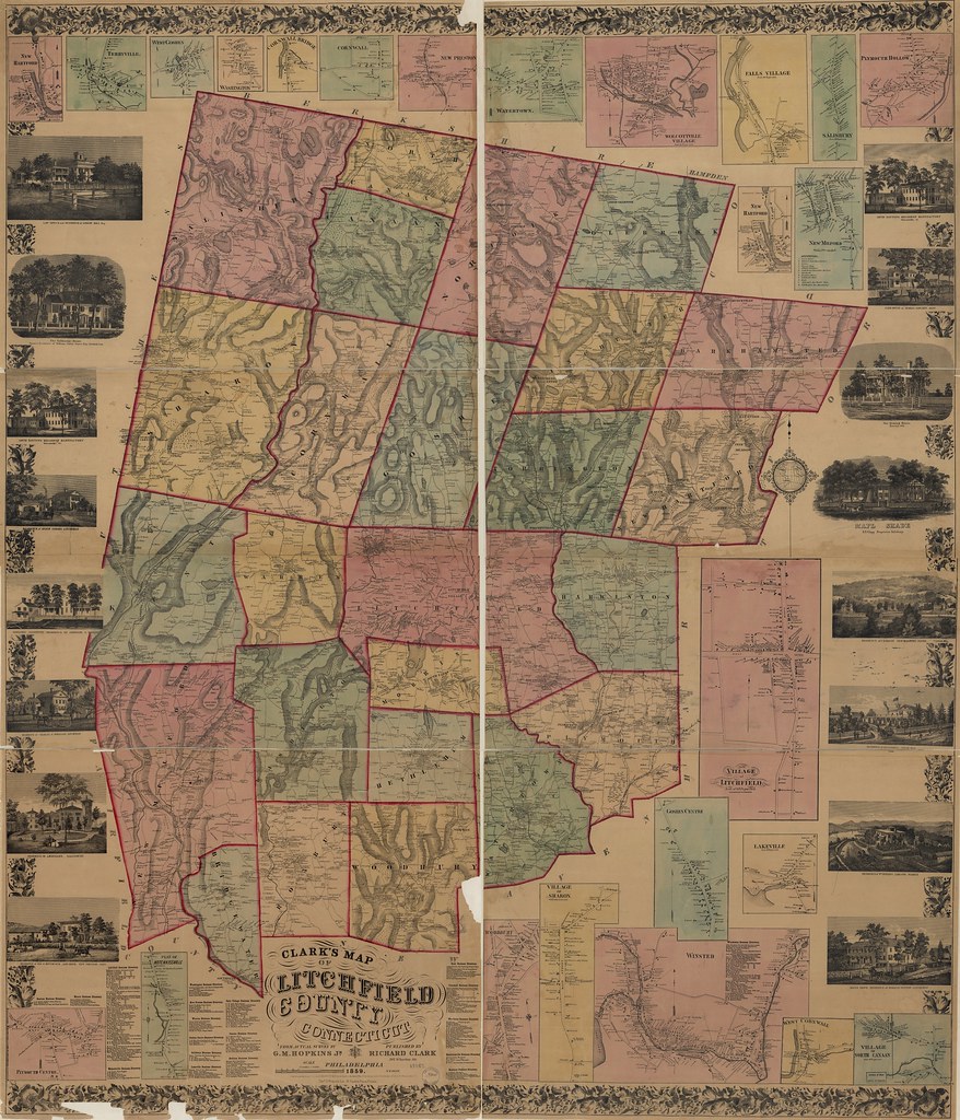 Clark's map of Litchfield County, Connecticut. Full Qualit… Flickr