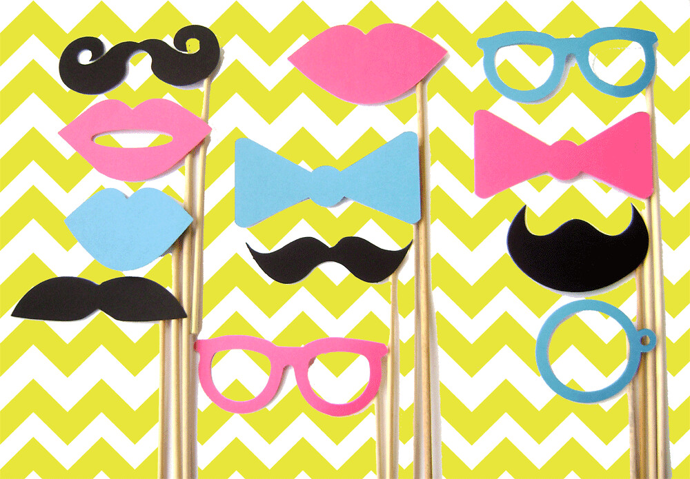 Pink & blue photo booth props Fun photo booth props! Flickr