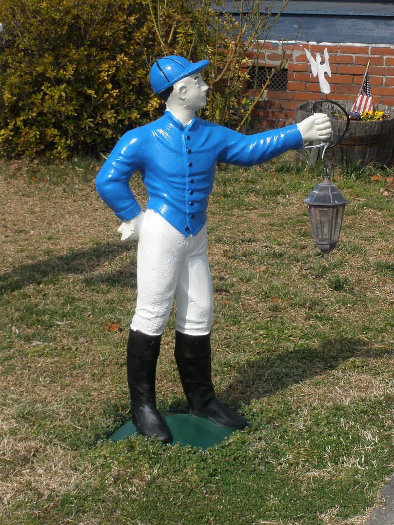 Lawn Jockey Repaired Over Christmas some one smashed this … Flickr