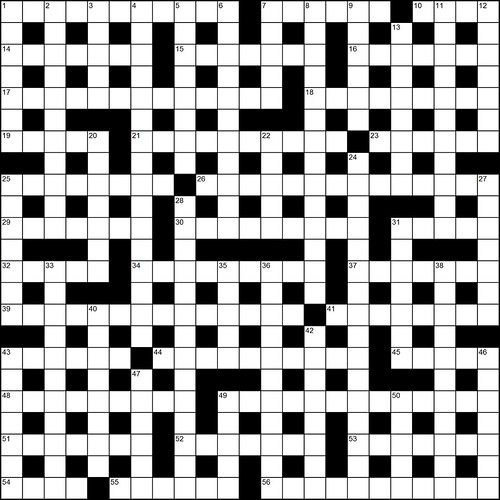 British Jumbo Cryptic Crossword Grid Blank Stock image of … Flickr