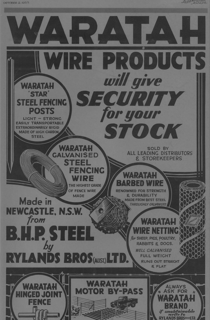 1938 Waratah Add Waratah Fencing Products Photo Gallery Flickr