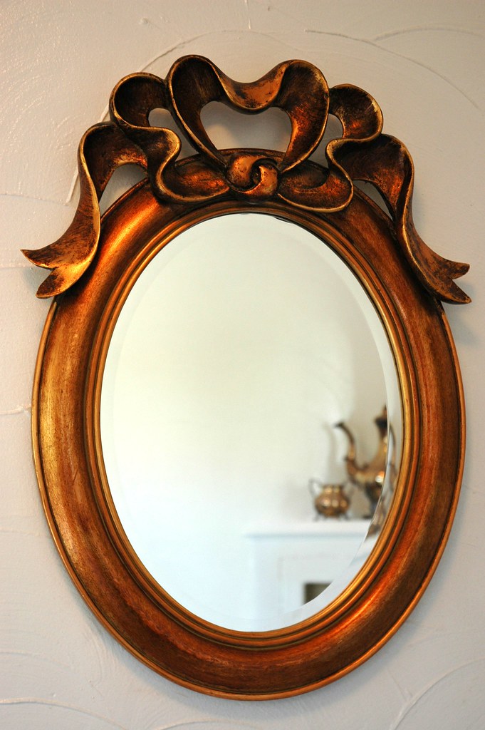 Household object of desire, gold bowed mirror, San Mateo, … Flickr