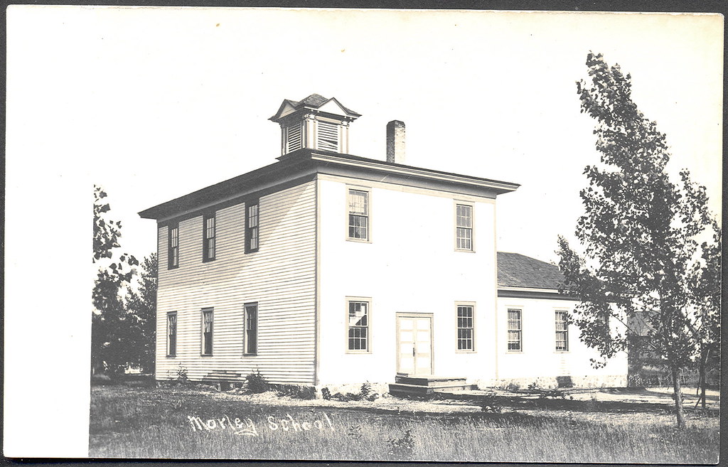 Morley MI Old School Building and Grounds Mecosta RPPC AZO… Flickr