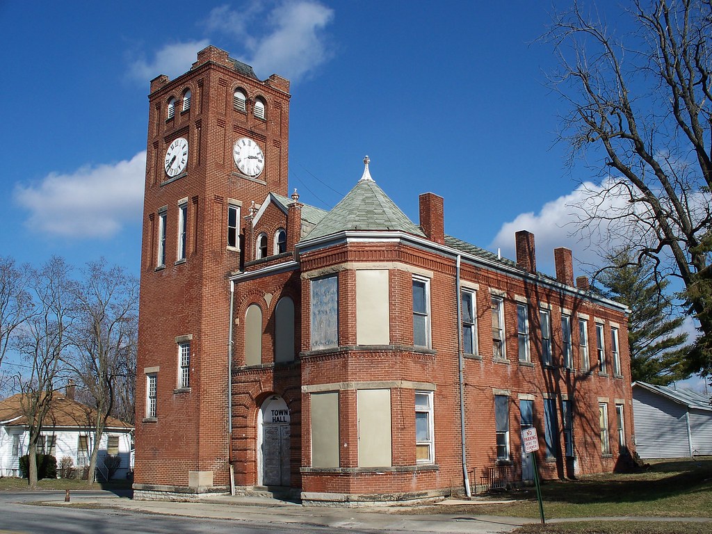 OH Lafayette Town Hall Old brick boarded up town hall in… Flickr