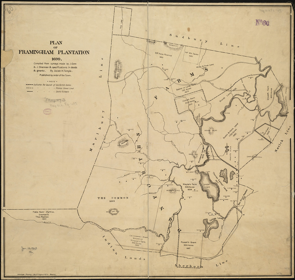 Plan of Framingham Plantation 1699 Zoom into this map at m… Flickr
