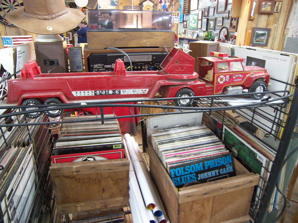 Fire Truck and Records at Clayton GA flea market Flickr
